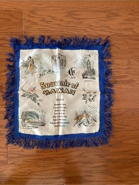 Vintage‎ 1940s WWII World War 2 Hawaii To My SISTER Satin Souvenir Pillow Case